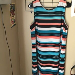 A multicolored dress